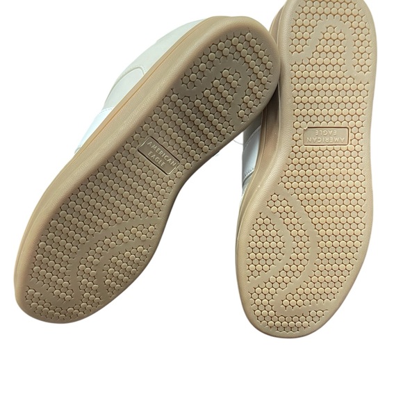 Chic Cream and White Lace-Up Sneakers - Picture 3 of 3